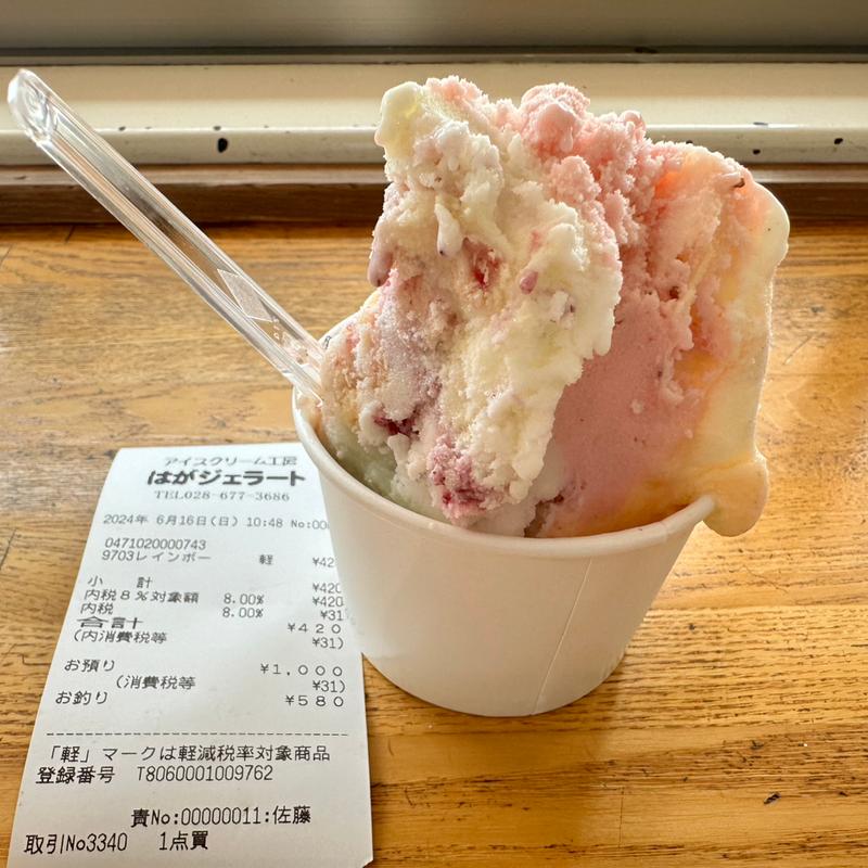 レインボーアイス(アイス工房はがジェラート )