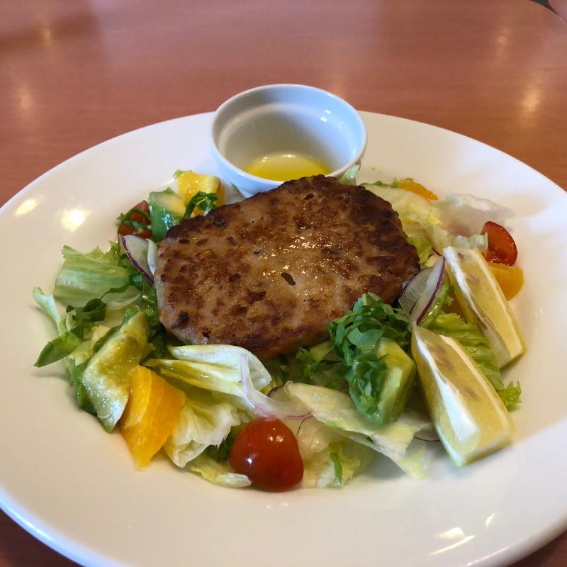 ゼロミートハンバーグ〜サラダ仕立て(デニーズ三郷店)