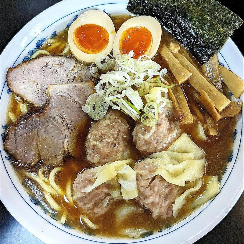 ワンタン麺 味玉(麺屋ごとう)