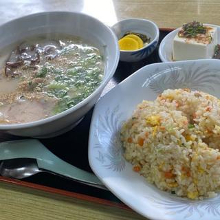 ラーメン焼飯セット(自家製麺 扇龍ラーメン)