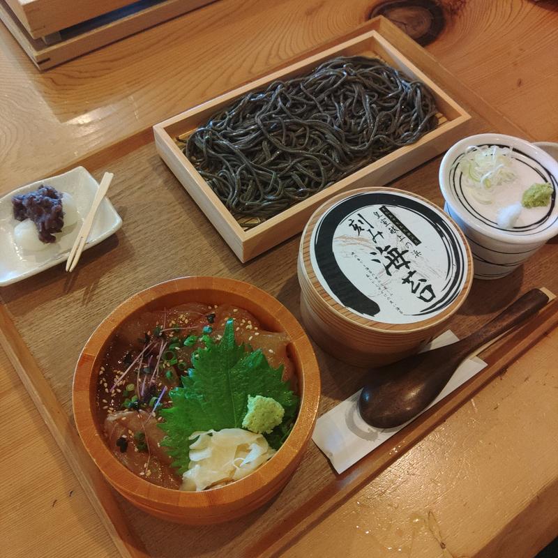 木桶寿司 海苔そばセット(そば処 奥松庵)