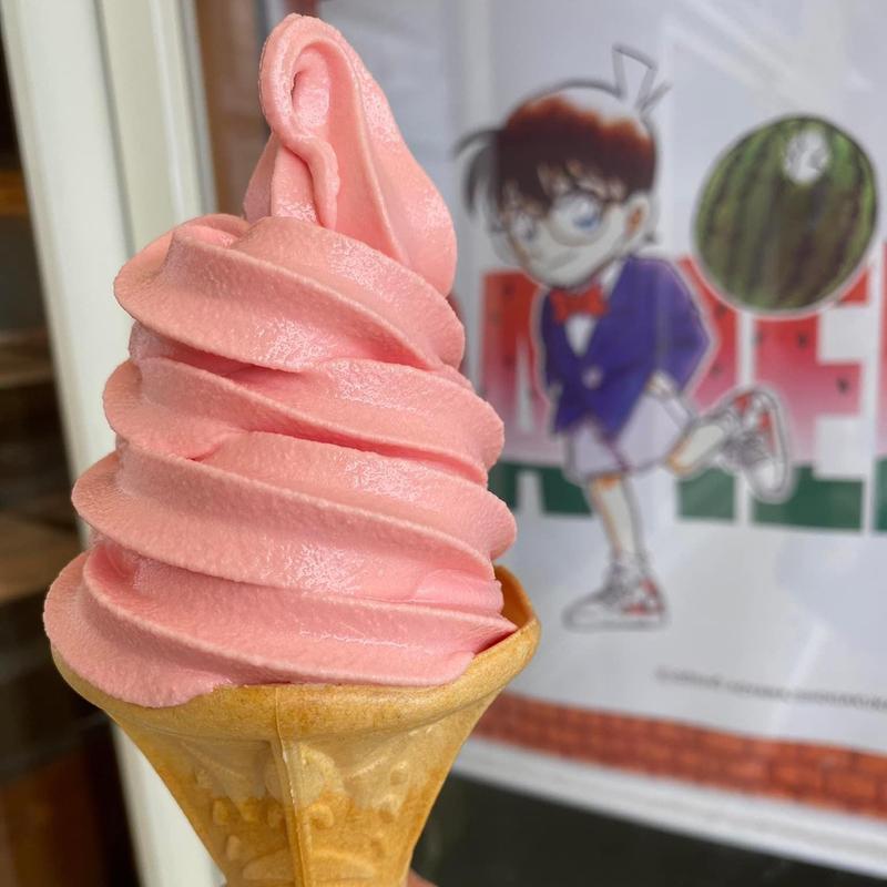 スイカソフトクリーム(道の駅大栄　レストインだいば )