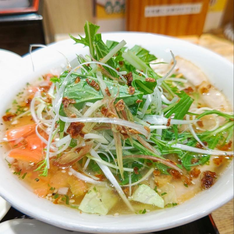 7種野菜の青唐うま塩ラーメン(喜多方ラーメン 坂内 石川町店)