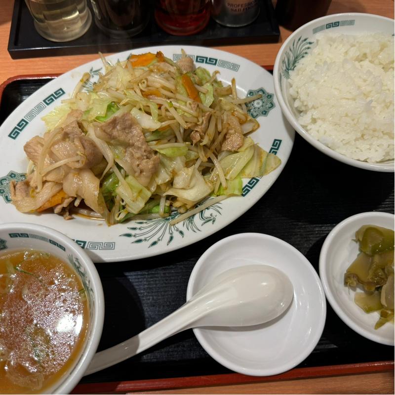肉野菜炒め定食(日高屋 飯田橋東口店)