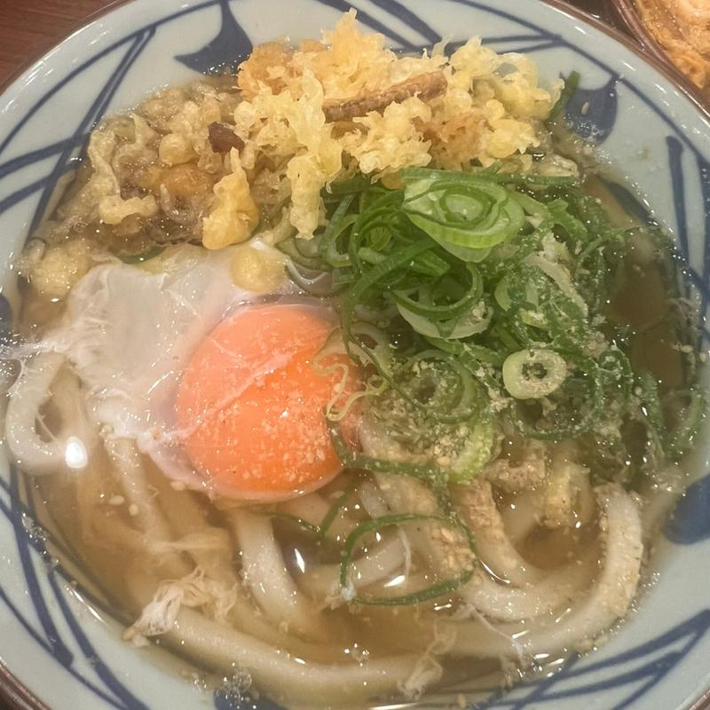 かけうどん並＋生卵(丸亀製麺三木)