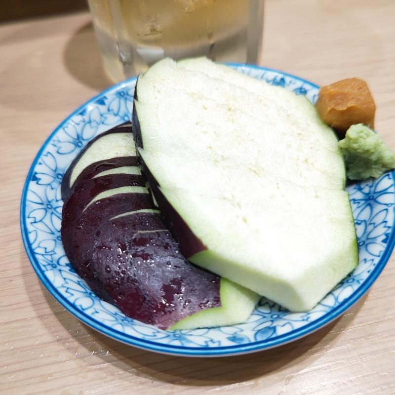 水なす刺身(貝 刺身専門店 しらはら 関内)