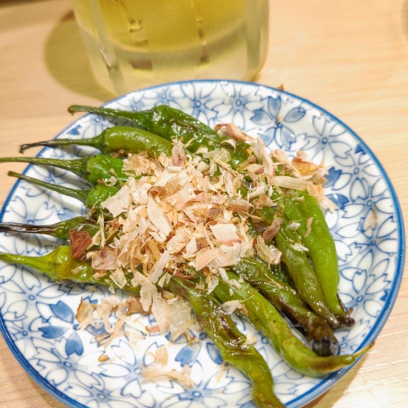 甘長唐辛子焼浸し(貝 刺身専門店 しらはら 関内)