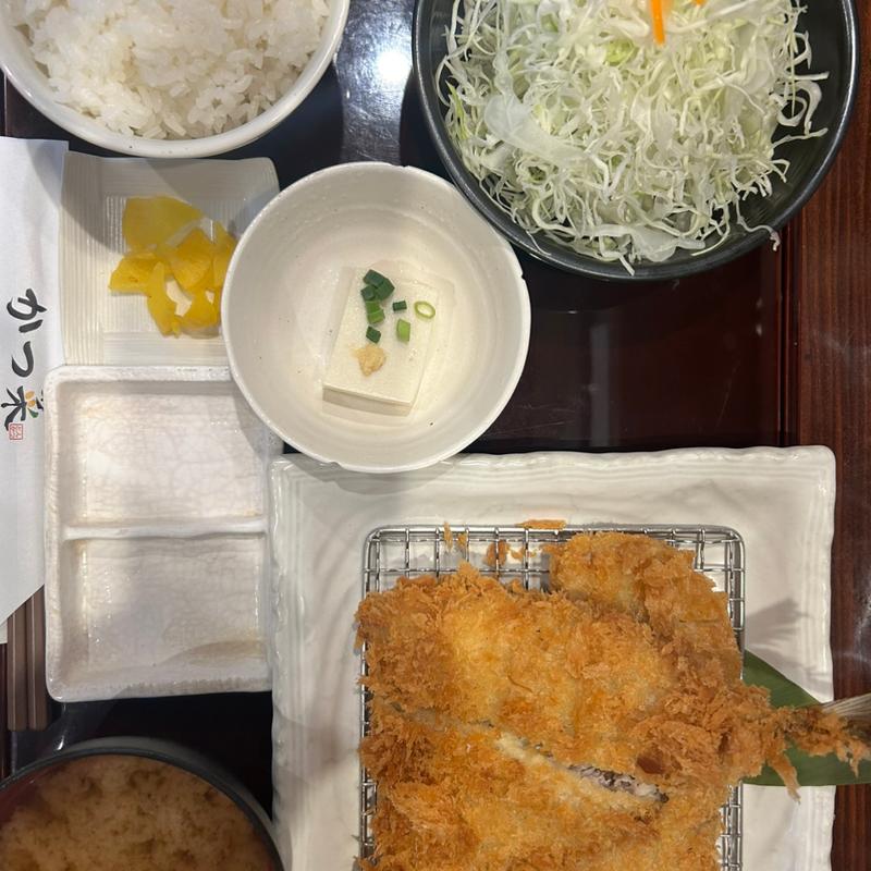 ロースカツとアジフライ(かつ菜 富津店)
