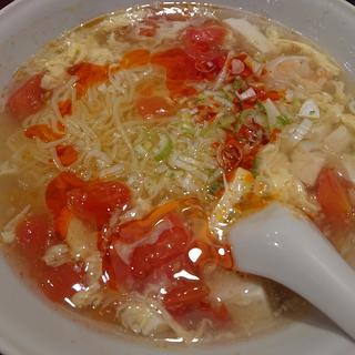 エビトマトサンラー麺セット(唐庄酒家)