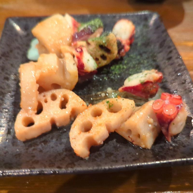 レンコンとタコのガーリック(はす-HASU-（たこ焼きとはすごはん）)