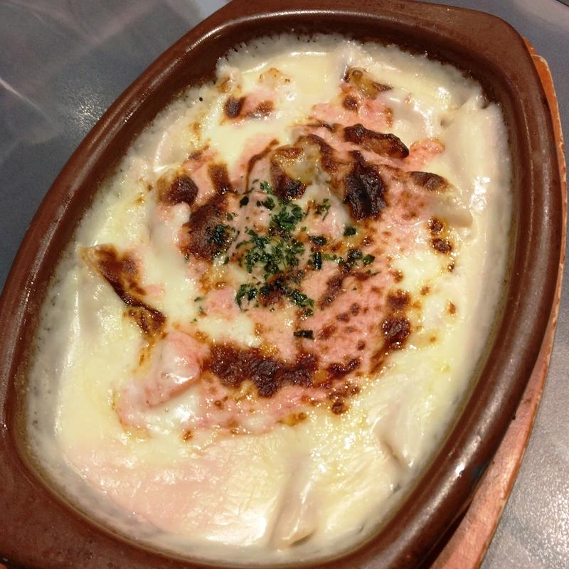 エビとタラコのクリームグラタン(サイゼリヤ ミューザ川崎店)