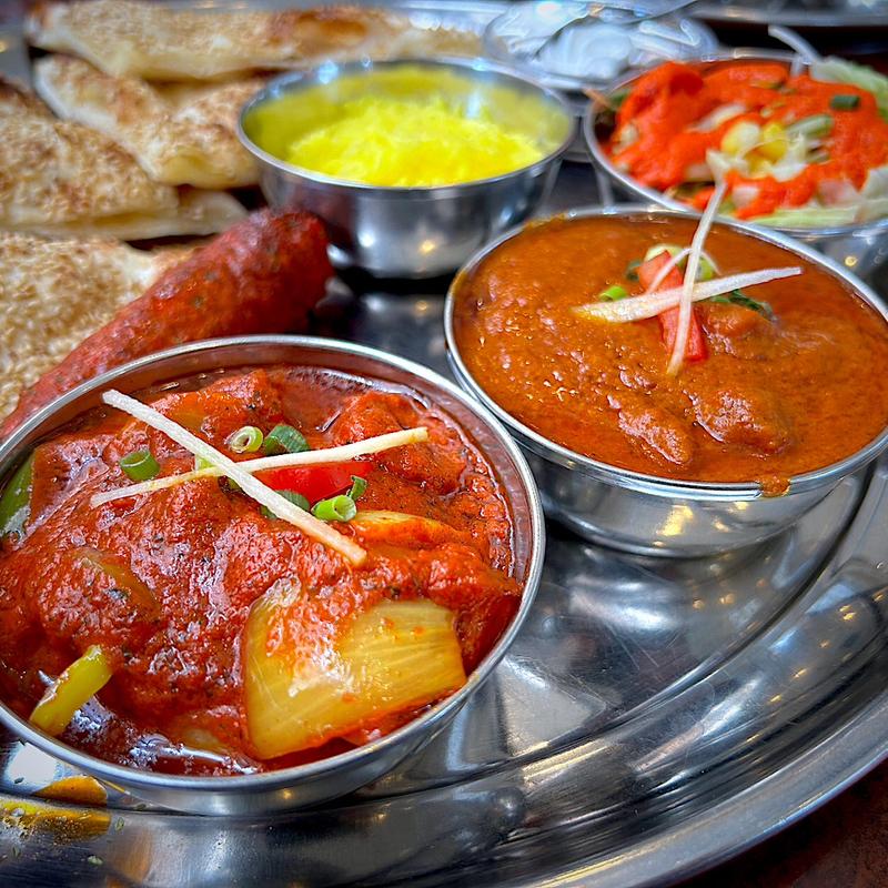 シークカバブマサラカレー＆マトンヴィンダルーカレー(スルタン 福島店 )
