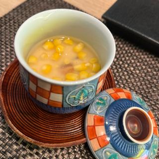 アナゴとコーンの茶碗蒸し(鮓 くおん)