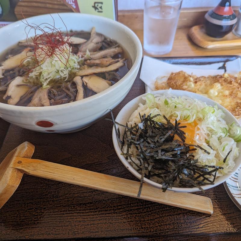 ランチ（肉そば＋卵かけご飯）(肉そば　十三 )