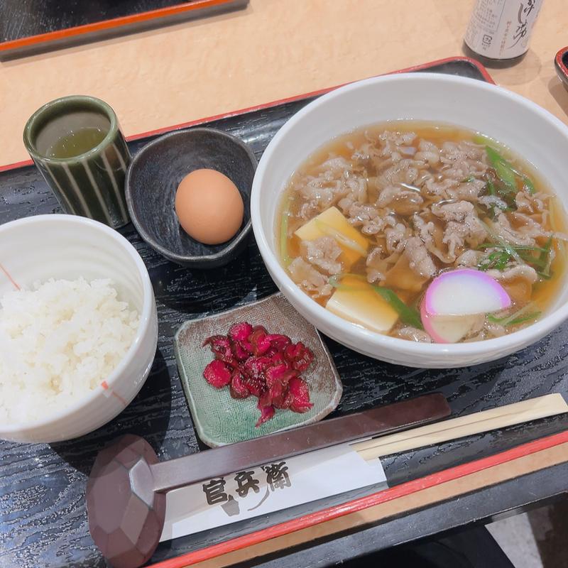 タズミの卵かけご飯と黒毛和牛肉吸い(とんかつ・うどん 官兵衛)