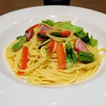 彩り野菜と利尻昆布だしの和風ペペロンチーノ(タリーズコーヒー &TEA 横浜元町店)