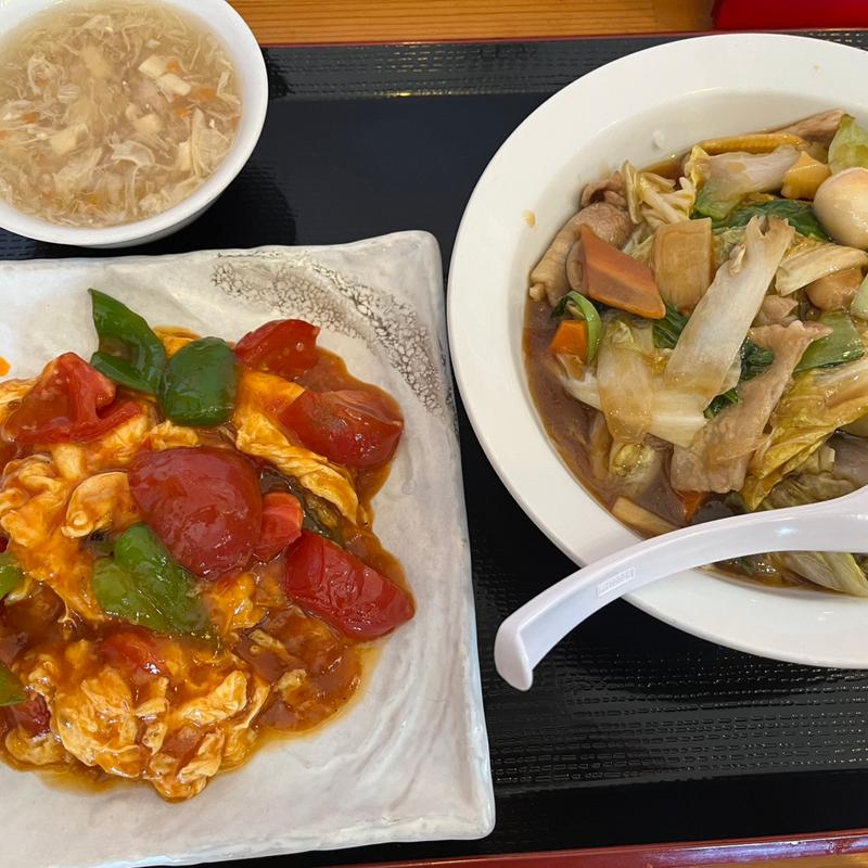ランチ(中華飯＋トマトと玉子炒め)(山鹿中国料理海燕)