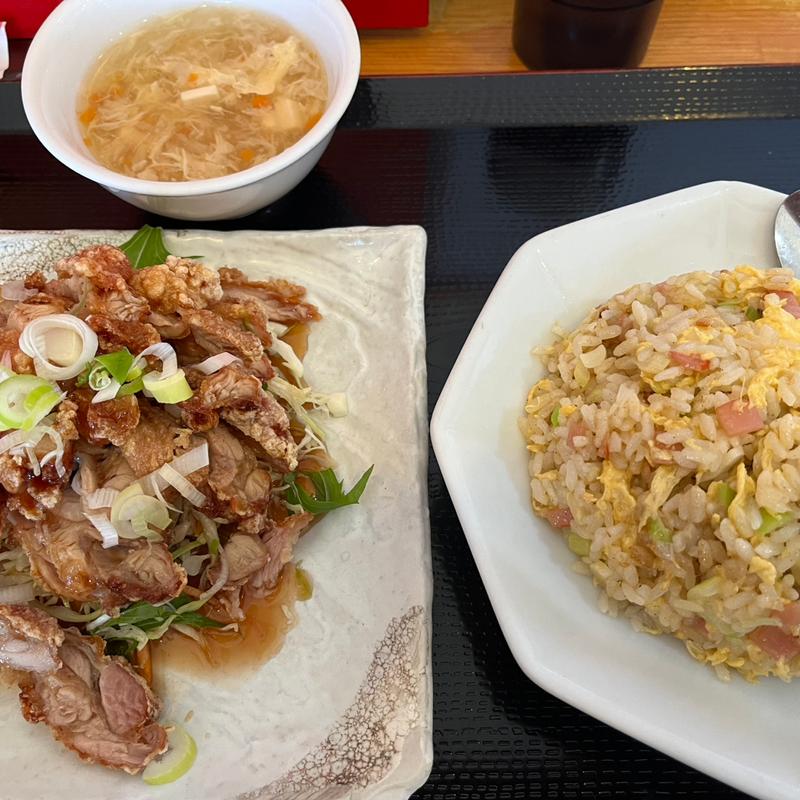 ランチ（炒飯＋油淋鶏）(山鹿中国料理海燕)