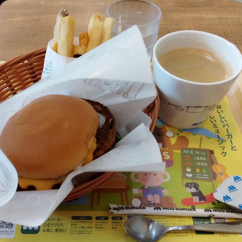 昼割セット(新とびきりチーズ〜北海道チーズ〜)(モスバーガー京成立石店)