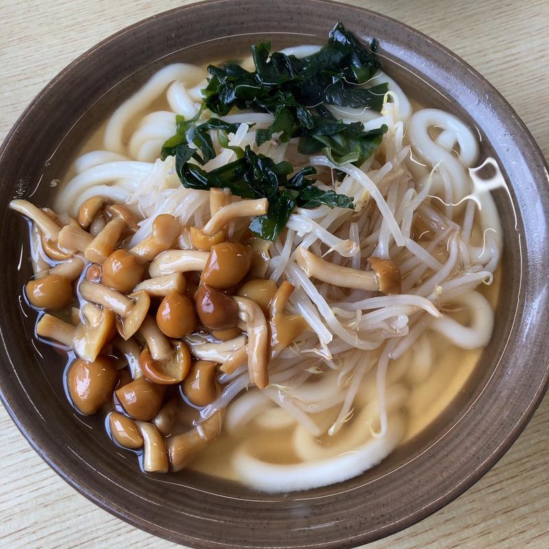 もやしなめこうどん(牧のうどん 周船寺店)