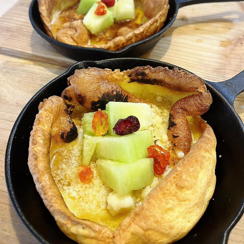 メロンのしあわせパンケーキ(しあわせ かき氷店)