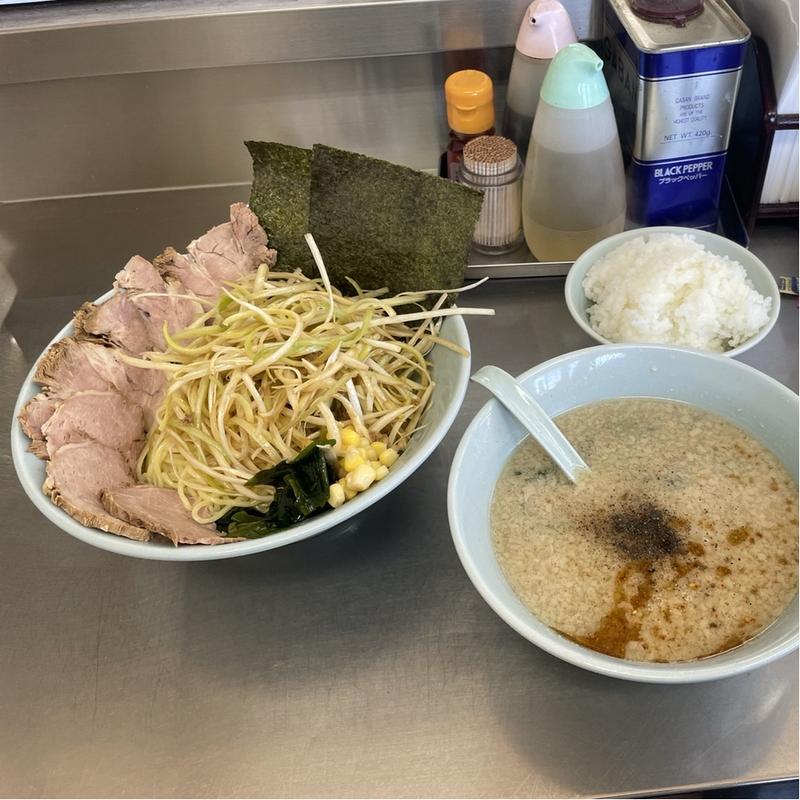 ネギつけチャーシューメン　半ライス(ラーメンショップ 野田店 )