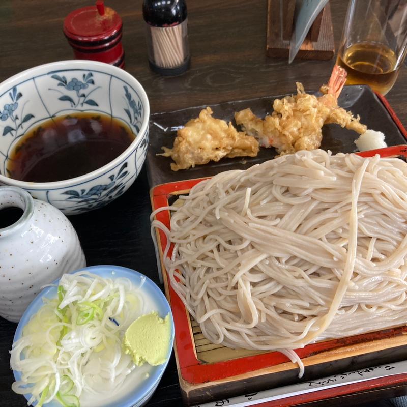 もりそばえび天付き(生そば 小西屋)