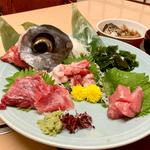 マグロの眼肉、ホホ肉造り定食(魚市)