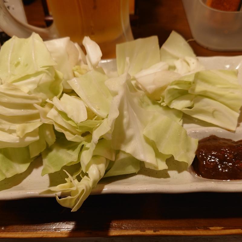 キャベツと特製味噌(大衆居酒屋 とりいちず 新小岩店)