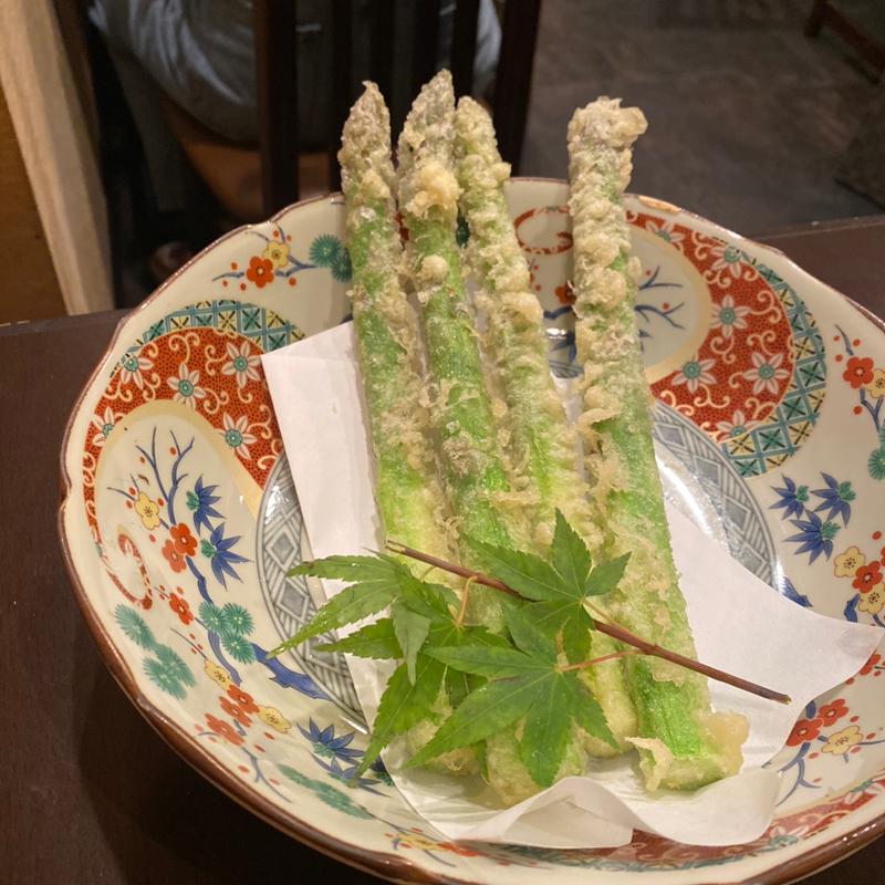 アスパラ揚げ(食酒 惣)