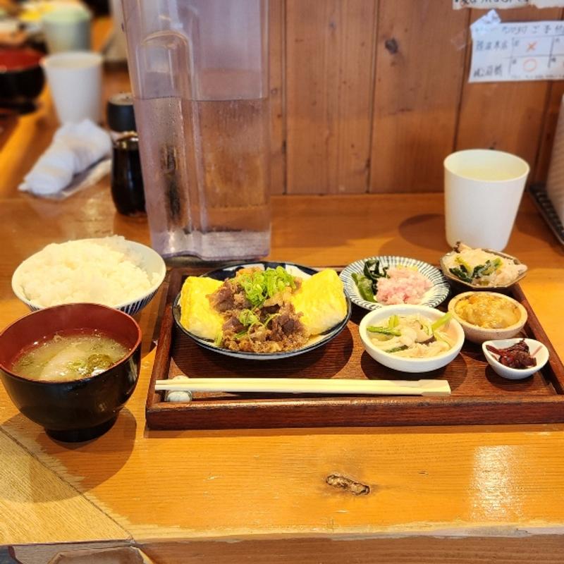 肉だしまき定食(わびすけ難波本店)
