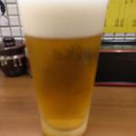 生ビール中(大阪餃子専門店よしこ 青物横丁店)