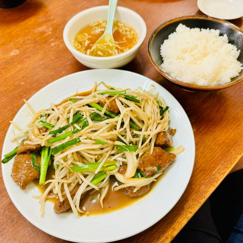 レバーニラ炒め定食(ラーメン勝ちゃん)