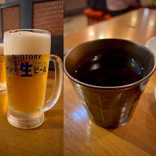 生ビール＆紹興酒(大衆食堂かわぐち)