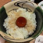 漬け玉子ご飯(幸町 満留賀(まるか)～自家打ち蕎麦（そば）～)