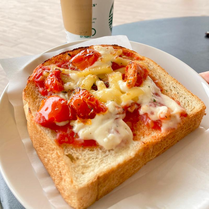 セミドライトマトのピザトースト(スターバックスコーヒー ブランチ大津京店)