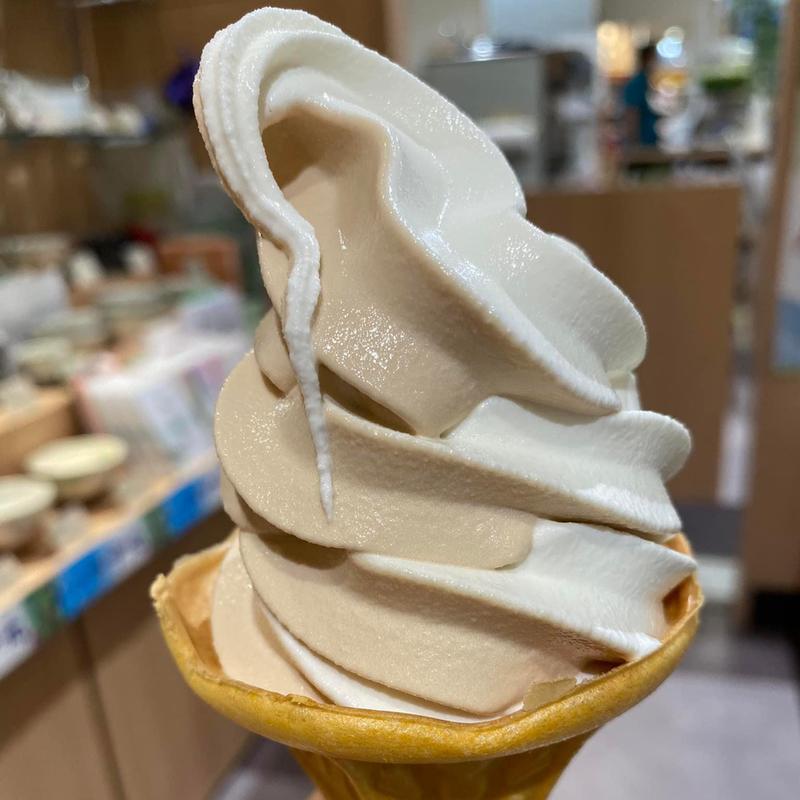 バニラ&ロイヤルミルクティーソフトクリーム(森山園 イオン松江店 )