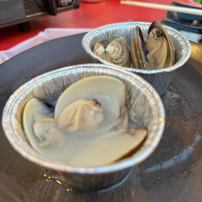 ハマグリの酒蒸し(ビアガーデンマイアミ)