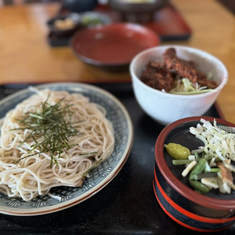 ざるそば　ミニソースカツ丼(めし屋はないち )