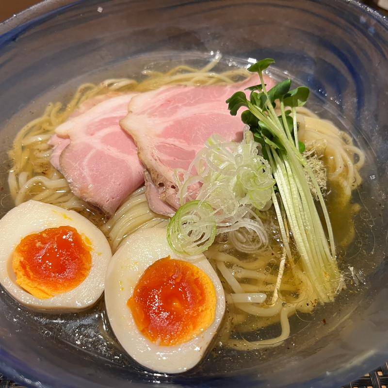 冷やし緑茶中華そば+玉子(YAMACHAN)