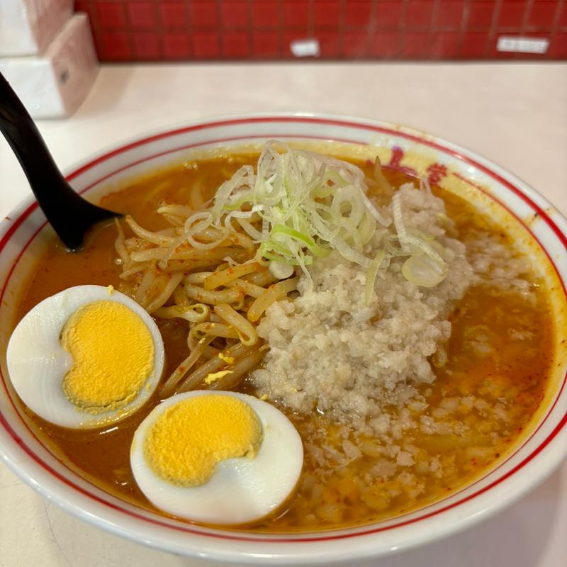 味噌卵麺&背脂(蒙古タンメン中本 大宮)