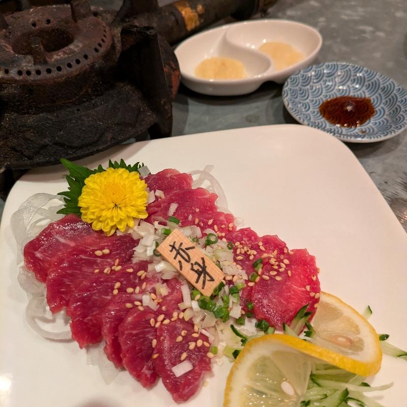 馬刺し 赤身(馬刺居酒屋竜ノ介)