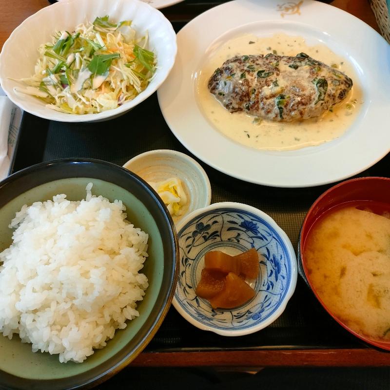 へそハンバーグ定食(キッチン亀)