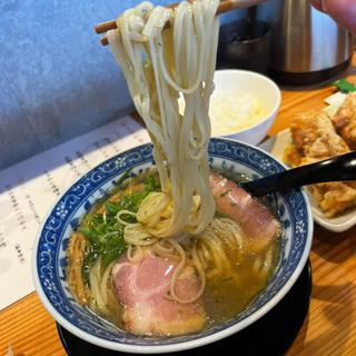 浅利風味の塩冷やしらぁめん 唐揚げセット(麺屋夢風)