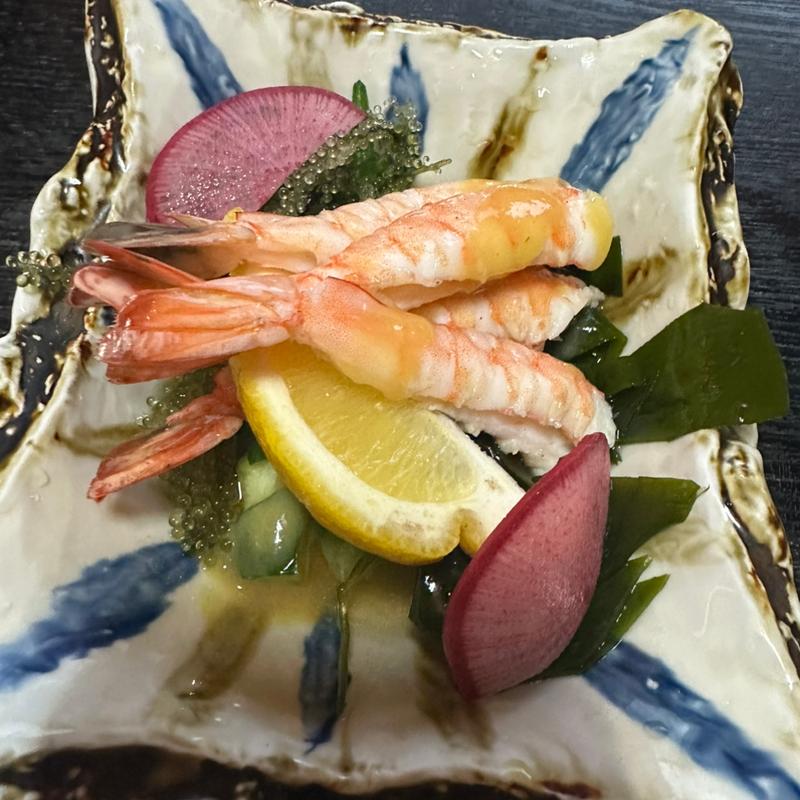 エビの酢の物(百味三代 吾割安 （ごわりやす）)