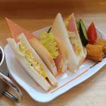 昼コメプレート  ミックスサンド(コメダ珈琲店 京急大森町店)