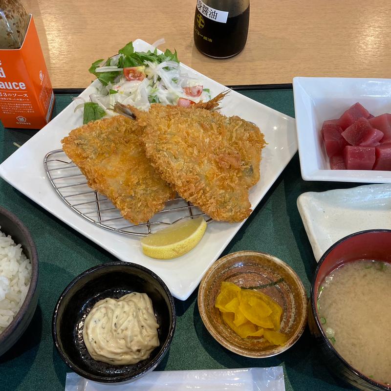 アジフライCセット(まぐろの館 （マグロノヤカタ）)
