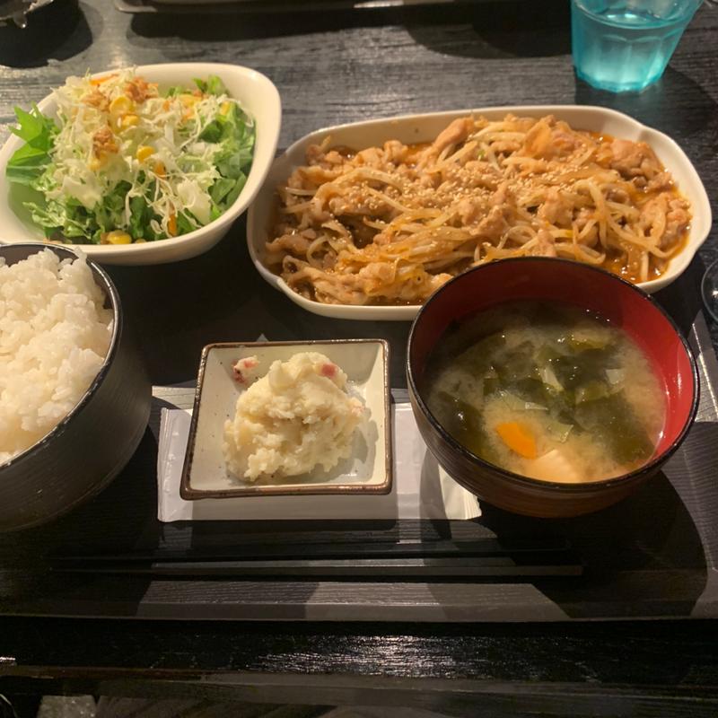 豚バラニンニク醤油定食(ＧＯＬＦ＆ＢＡＲ ＧＲＩＰ)