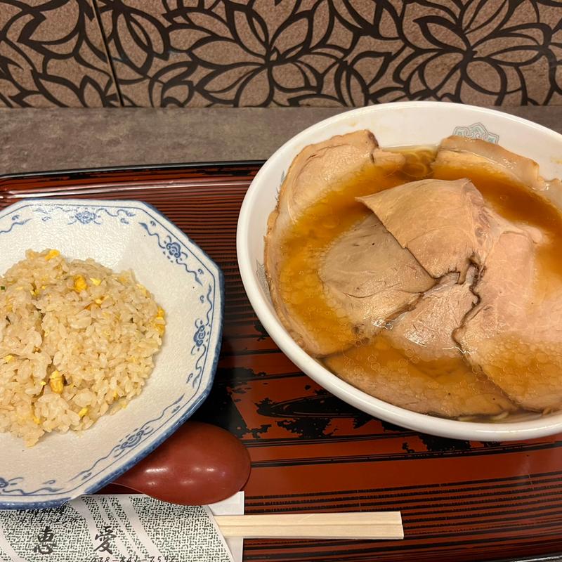 ネギチャーシュー麺セット(ネギラーメンの恵愛)