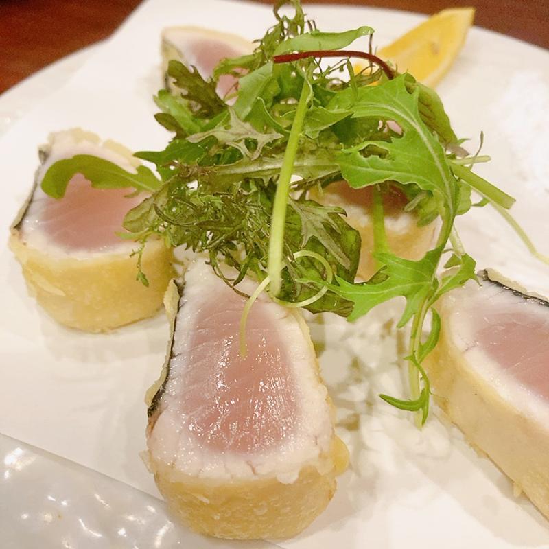 鰆のレア天ぷら(瀬戸内料理と旬菜の店 力喜)